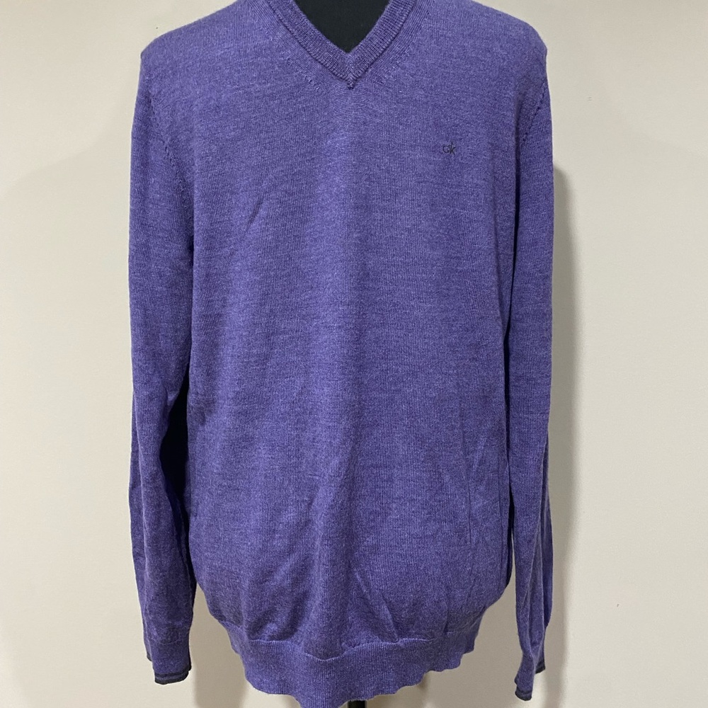 Calvin Klein purple men’s v-neck sweater